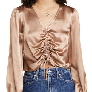Reformation Silk Dean Top NWT